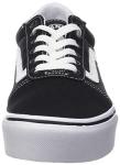 Vans Women’s Ward Platform Canvas Low-Top Sneakers, Black ((Canvas) Black/White 187), 4.5 UK