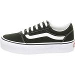 Vans Women’s Ward Platform Canvas Low-Top Sneakers, Black ((Canvas) Black/White 187), 4.5 UK