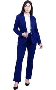 Navy Business Blazer Pant Suit Set for Women