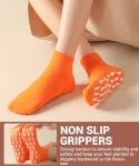jeuhut 12 Pairs Non Slip Skid Socks for Women, Slipper Socks with Grippers for Hospital Yoga Pilates(foot)