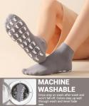 jeuhut 12 Pairs Non Slip Skid Socks for Women, Slipper Socks with Grippers for Hospital Yoga Pilates(foot)