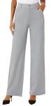 iChosy Women's High Waist Wide Leg Grey Pants