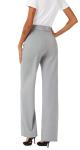 iChosy Women's High Waist Wide Leg Grey Pants