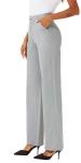 iChosy Women's High Waist Wide Leg Grey Pants