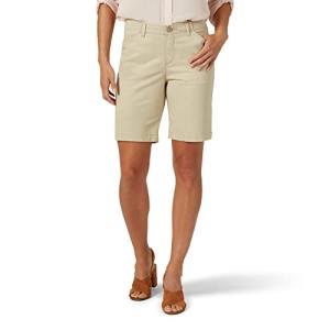 Lee Women's Regular Fit Chino Bermuda Short, Beige, 12