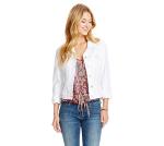Jessica Simpson womens Superloved Pixie Crop Jean Jacket, White/White, Medium US