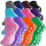 jeuhut 12 Pairs Non Slip Skid Socks for Women, Slipper Socks with Grippers for Hospital Yoga Pilates(foot)