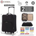 EJ Cabin Luggage 56x45x25cm - Black Carry-On
