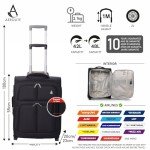 Aerolite Super Lightweight Expandable Cabin Luggage 56x45x25cm