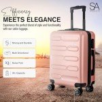 EJ Cabin Luggage 56x45x25cm - Rose Gold 34L