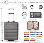 Aerolite Eco-Friendly 55x40 Cabin Luggage - Charcoal