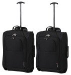 Valencia Cabin Luggage Set - 42L, Black, 2 Pieces