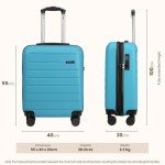 Rocklands® 4-Wheel Lightweight Cabin Luggage - Blue