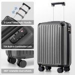 COOLIFE Hard Shell Cabin Luggage Set - Black
