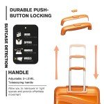 Lightweight Orange Hard Shell Cabin Luggage 55cm