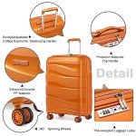 Lightweight Orange Hard Shell Cabin Luggage 55cm