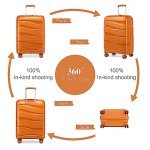 Lightweight Orange Hard Shell Cabin Luggage 55cm