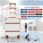 Lightweight Hard Shell Cabin Luggage - 55x40x20cm