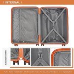 Lightweight Orange Hard Shell Cabin Luggage 55cm