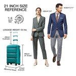 Kono Lightweight 55cm Hard Shell Cabin Luggage