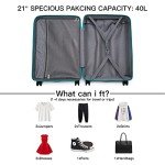 Kono Lightweight 55cm Hard Shell Cabin Luggage