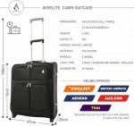 Aerolite Lightweight 56x45x25cm Cabin Luggage Bag