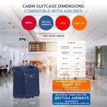 EJ Cabin Luggage 56x45x25cm - Lightweight Carry-On Case