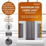 Aerolite 56x45x25cm Lightweight Cabin Luggage - Charcoal