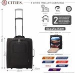 EJ Cabin Luggage 56x45x25cm - Lightweight 60L Trolley