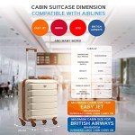EJ Cabin Luggage 4-Wheel Lightweight Carry-On 56x45x25cm