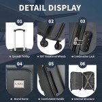 FLYMAX 56x45x25cm Super Lightweight Cabin Luggage