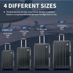FLYMAX 56x45x25cm Super Lightweight Cabin Luggage