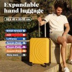 Expandable Cabin Luggage 56x45x25cm for Airlines