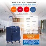 EJ Cabin Luggage 4-Wheel Soft Case Carry-On