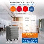 Lightweight 4-Wheel Cabin Luggage Set, 56x45x25cm