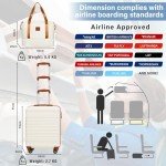 COOLIFE Hard Shell Cabin Luggage Set for Travel