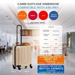 EJ Cabin Luggage Set with Spinner Wheels - 56x45x25cm