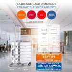 Flight Knight 56cm Lightweight Spinner Cabin Luggage