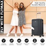 Lightweight 4-Wheel Cabin Luggage 56x45x25cm Black