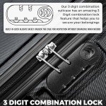 Lightweight 4-Wheel Cabin Luggage 56x45x25cm Black