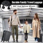 Lightweight 4-Wheel Cabin Luggage 56x45x25cm Black