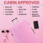 Lightweight 4-Wheel Cabin Luggage 56x45x25cm Black