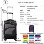 Aerolite 55cm Lightweight 4-Wheel Cabin Luggage