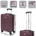 Pierre Cardin 22 Inch Cabin Luggage with Wheels