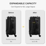 LEVEL8 Expandable Cabin Luggage with Laptop Compartment