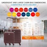 EJ Cabin Luggage: Lightweight 4-Wheel Suitcase Set