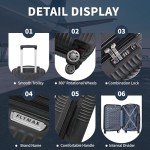 Flymax Lightweight Cabin Luggage 56x45x25cm Black