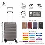 Aerolite 55cm Lightweight Hard Shell Cabin Luggage