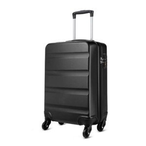 Kono Hard Shell Cabin Suitcase with Wheels - Black