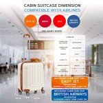 Flight Knight 56x45x25cm Lightweight Hard Shell Cabin Suitcase